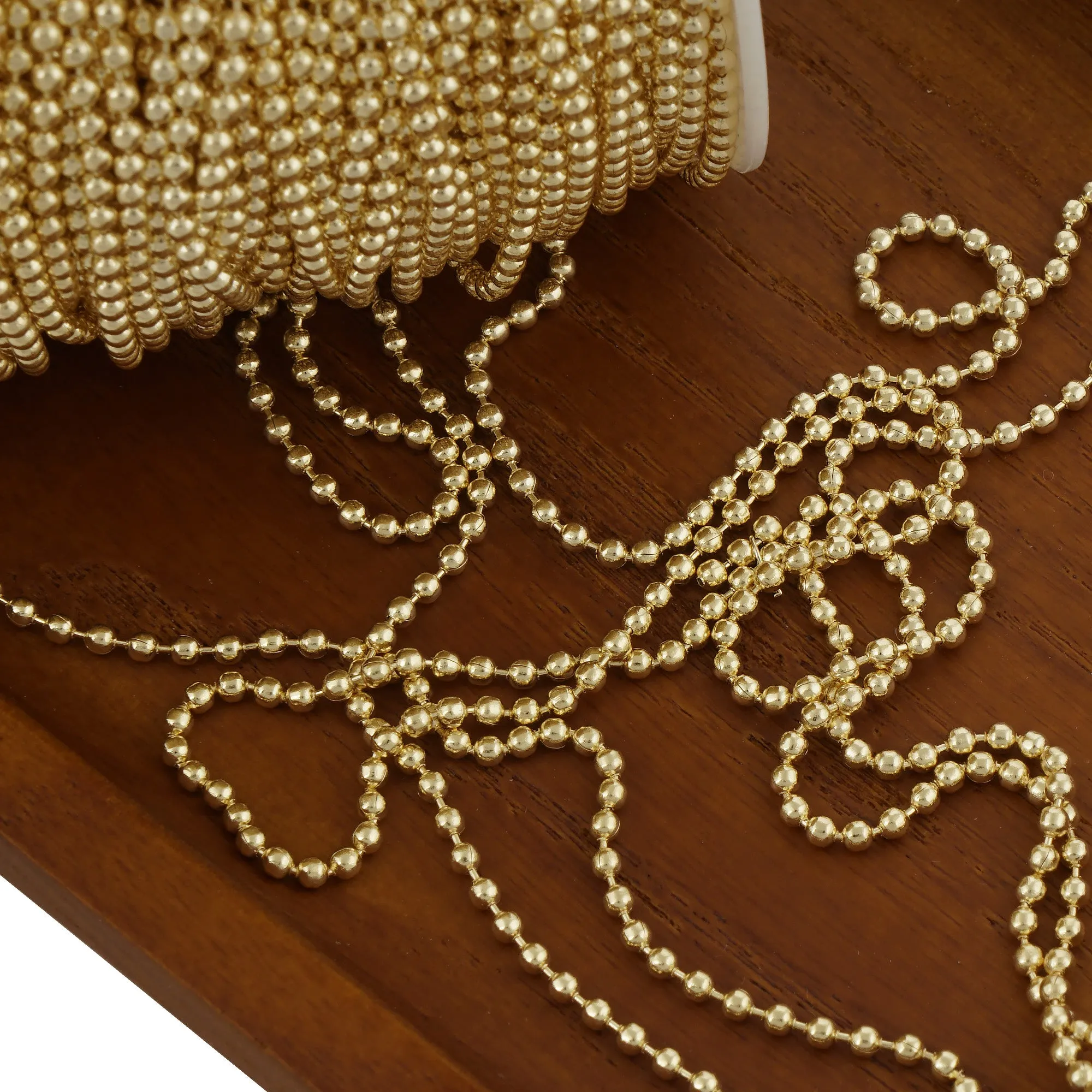 14k Gold Filled Ball Chain - Unfinished for Personalized Bracelets & Necklaces - Jewelry Making Supplies 6 feet 104046