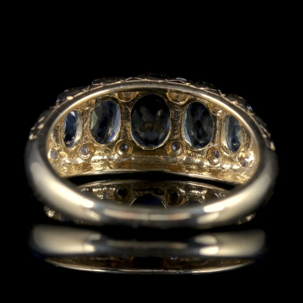 Aquamarine Diamond Ring 9Ct Gold