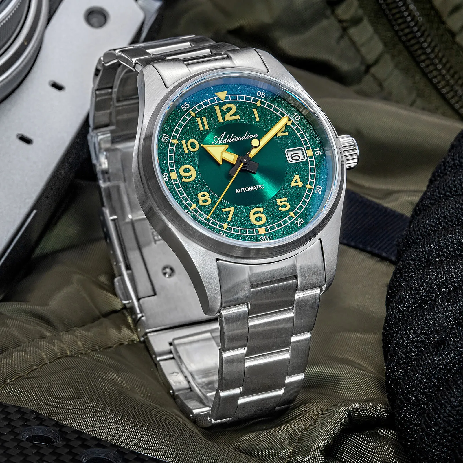 ★Black Friday★ADDIESDIVE 39mm Explore Retro Mechanical Men Watch AD2055
