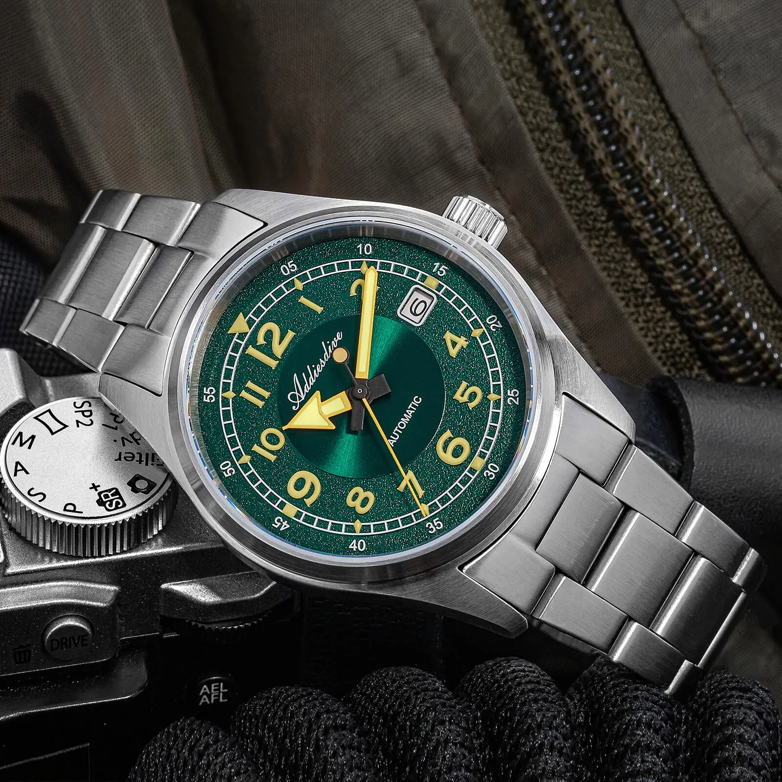 ★Black Friday★ADDIESDIVE 39mm Explore Retro Mechanical Men Watch AD2055