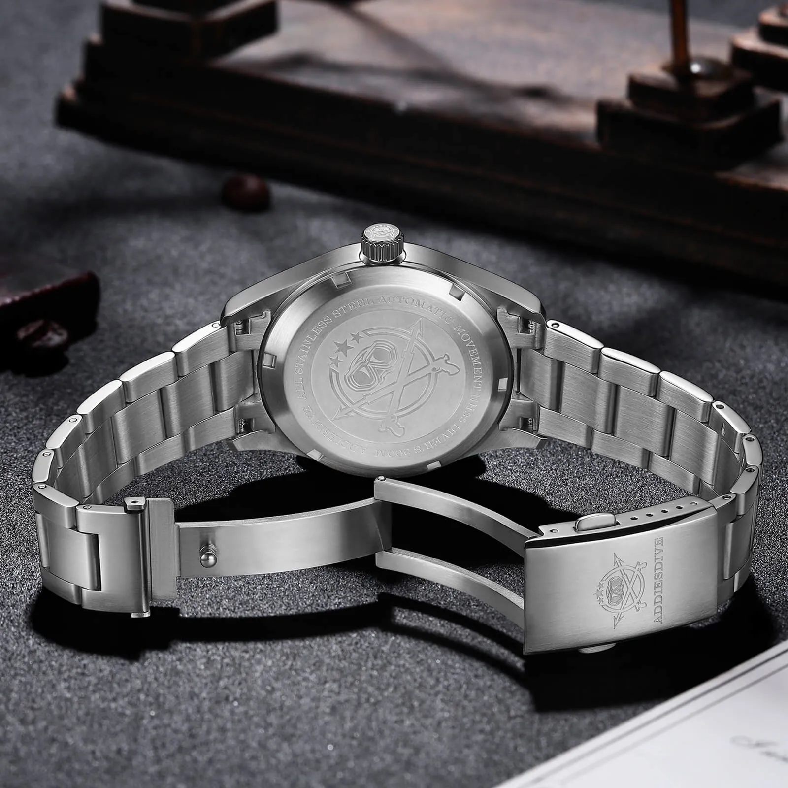 ★Black Friday★ADDIESDIVE 39mm Explore Retro Mechanical Men Watch AD2055