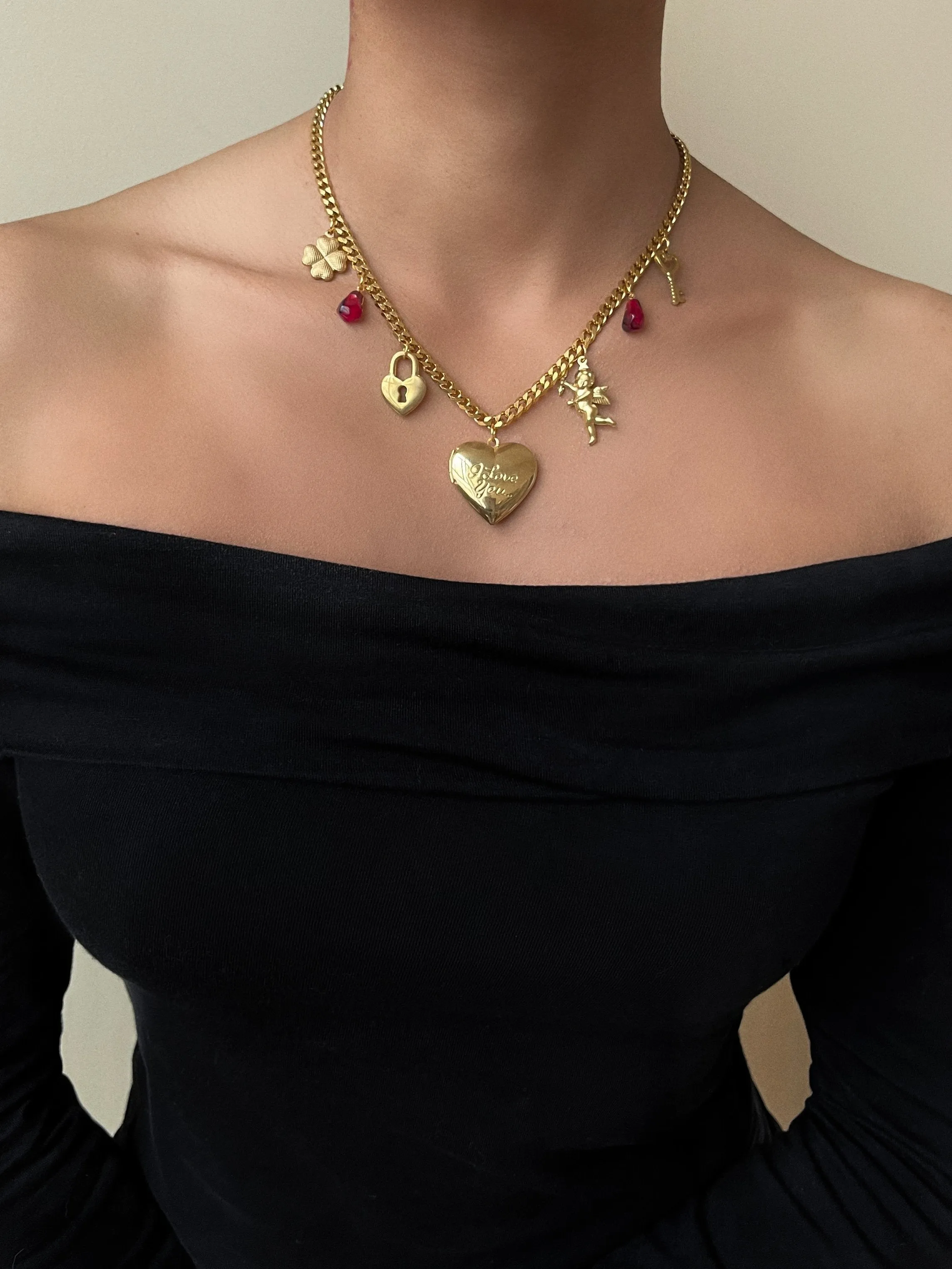 Charming Angel Locket Necklace