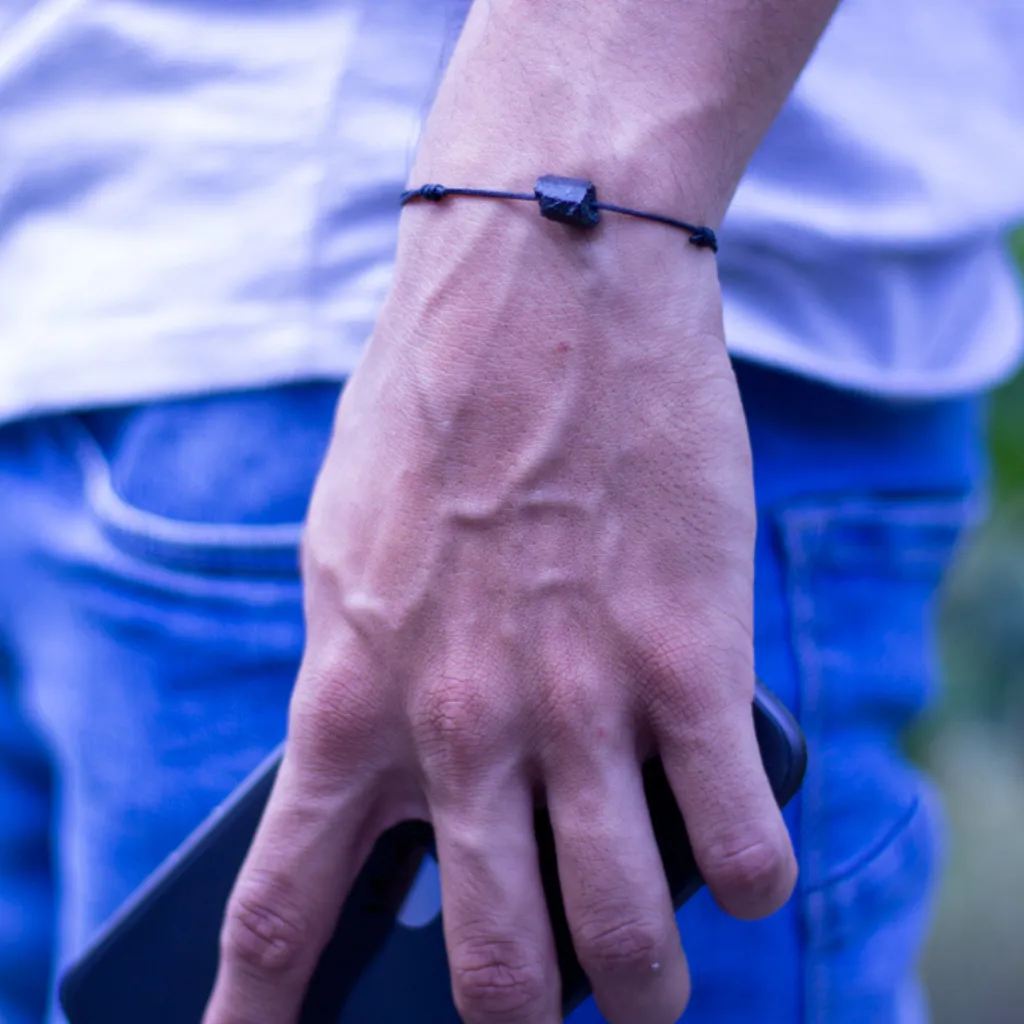 Couples Raw Black Tourmaline Bracelet - Shared Protection