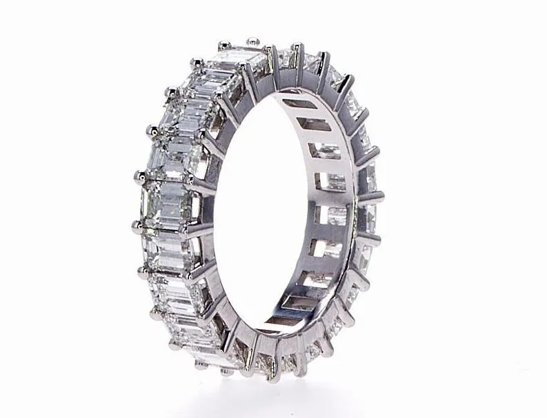 Emerald Cut Diamond Eternity Ring (5.50Ctw)