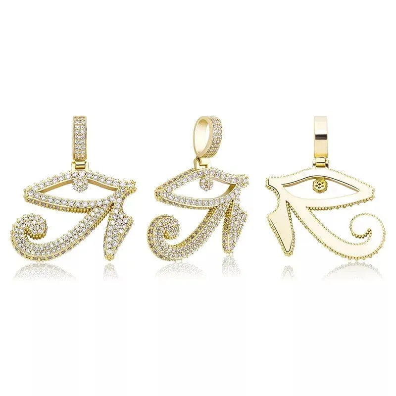 Eye of Horus CZ Pendant Necklace