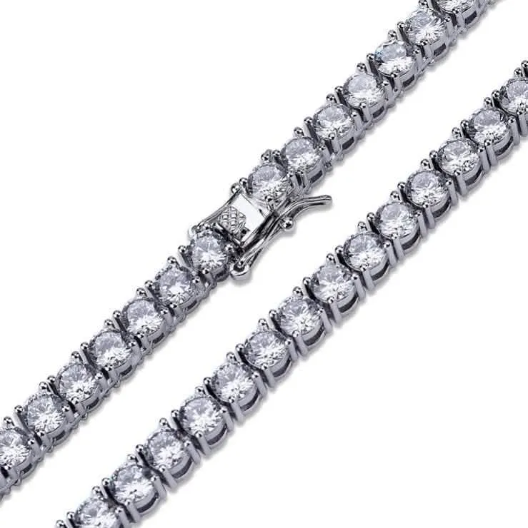 Glistening 4MM 925 Silver Tennis Choker | 928551