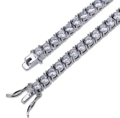 Glistening 4MM 925 Silver Tennis Choker | 928551