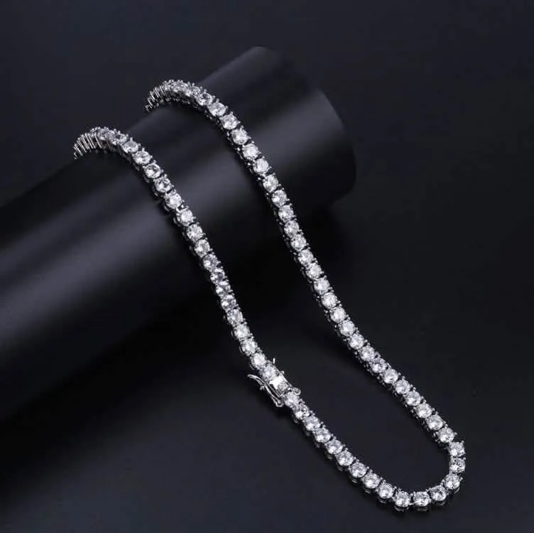 Glistening 4MM 925 Silver Tennis Choker | 928551