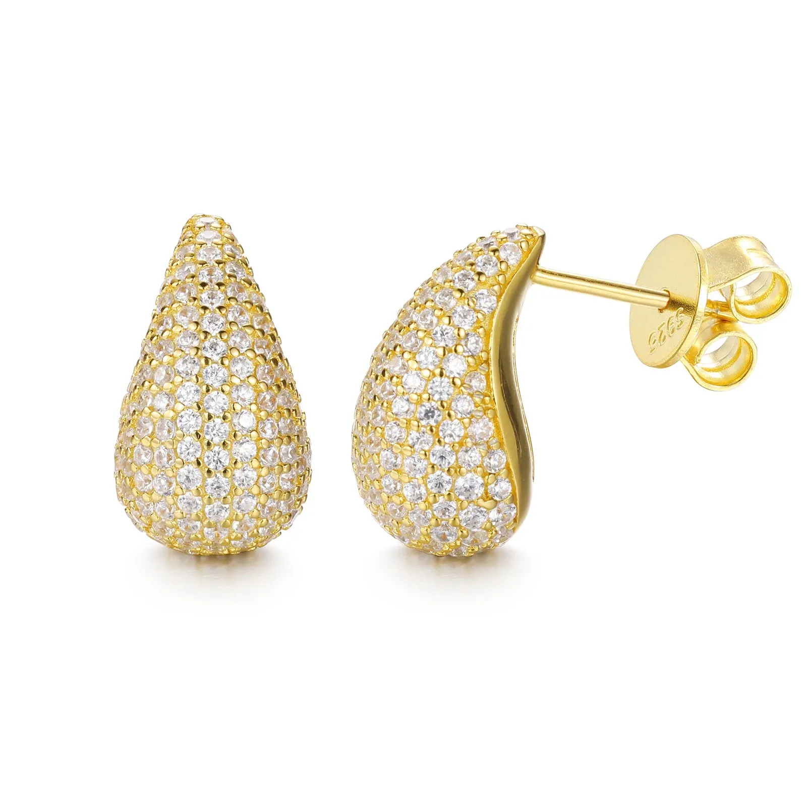 Iced out Tear Drop Earrings