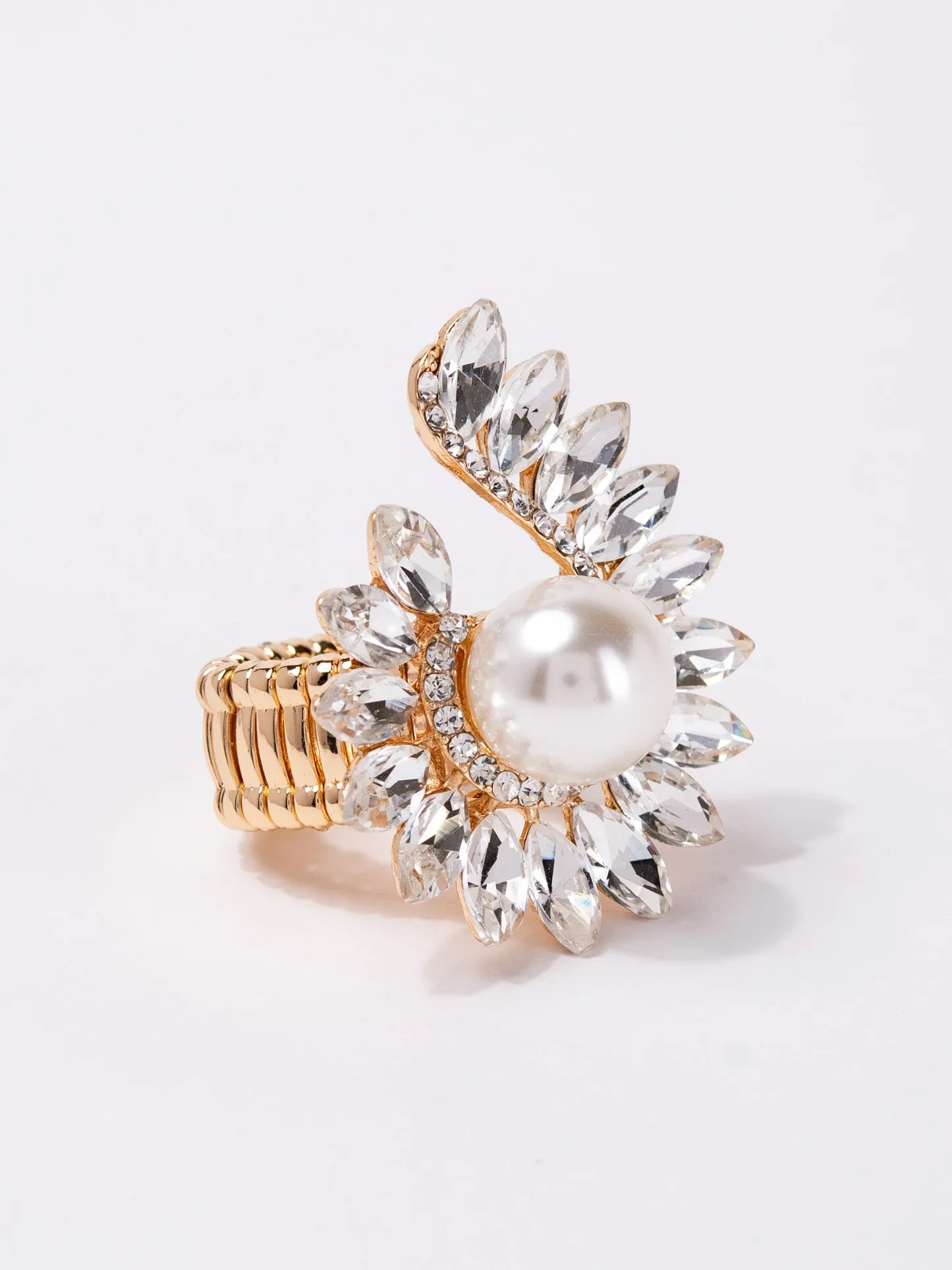 Leah Rhinestone Spider Stretch Ring