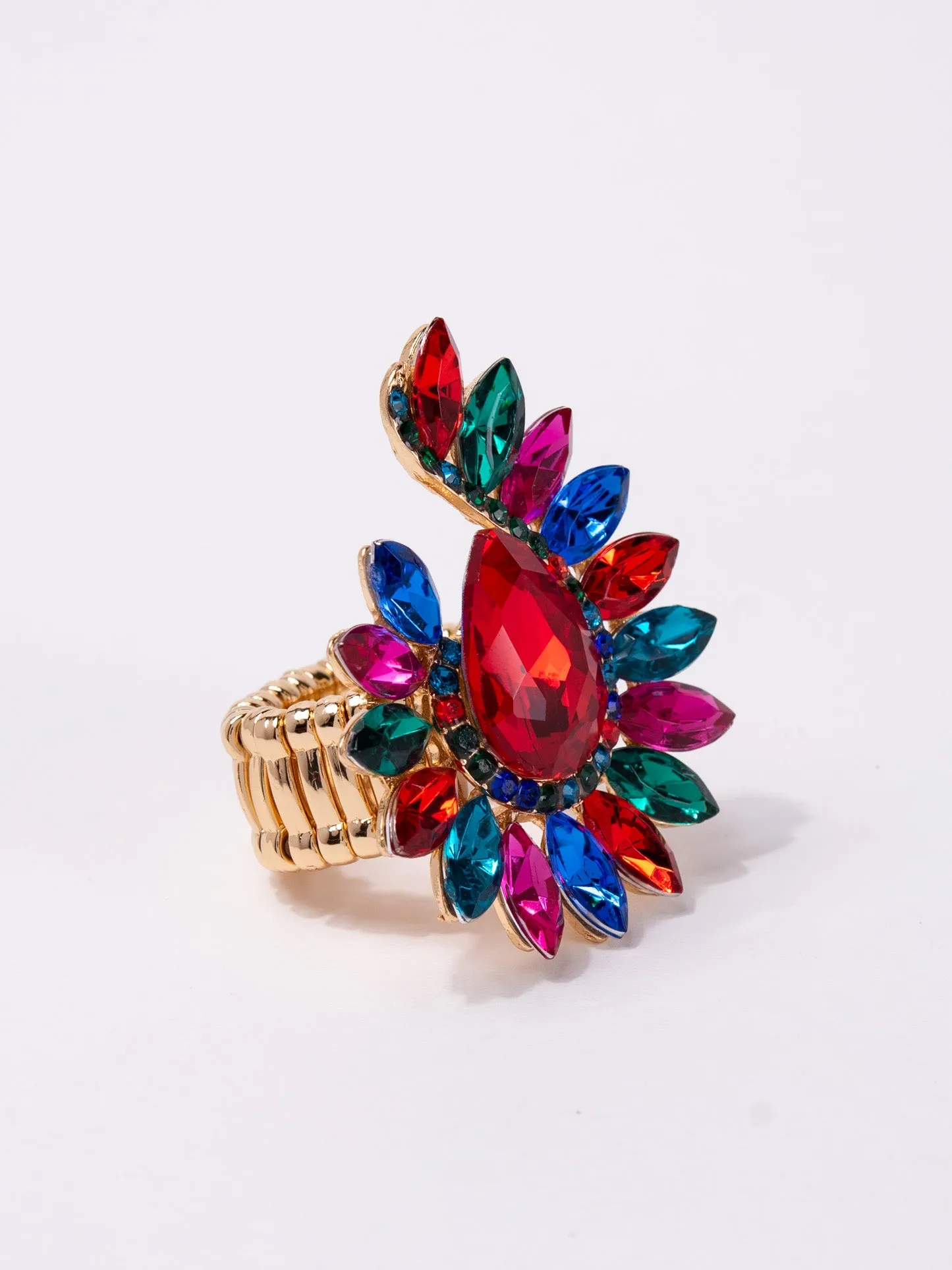 Leah Rhinestone Spider Stretch Ring