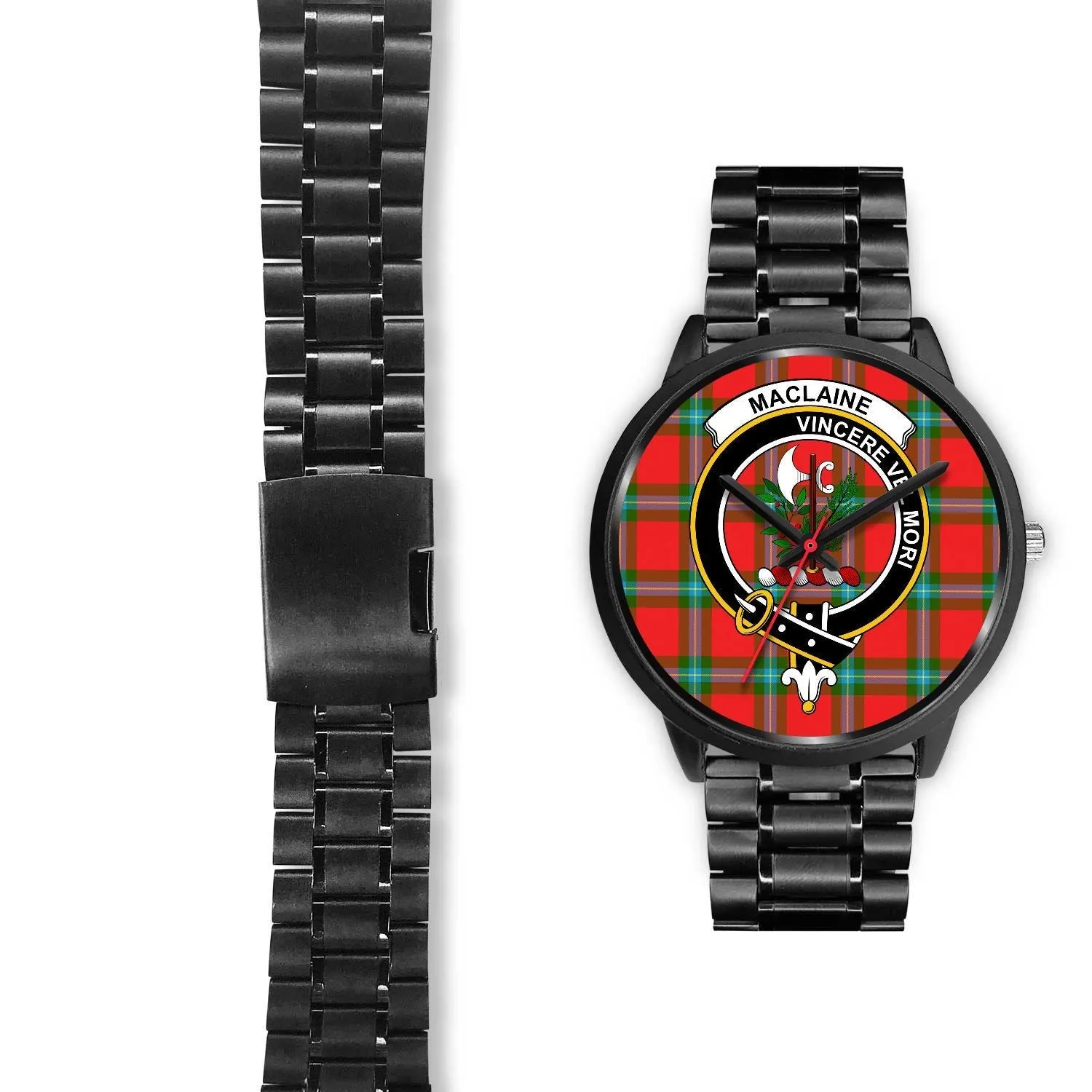 MacLaine Of Loch Buie Clan Badge Tartan Black Watch