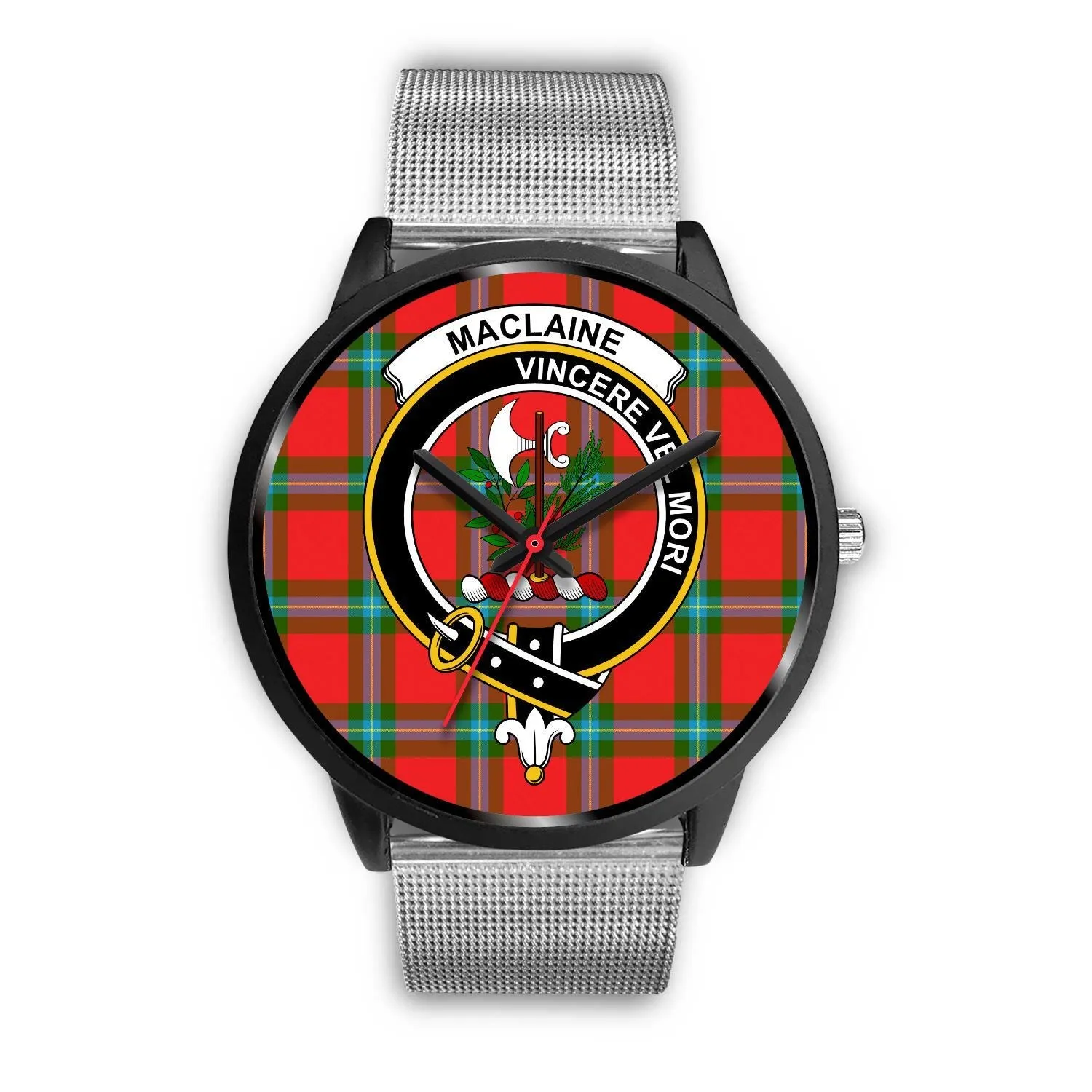 MacLaine Of Loch Buie Clan Badge Tartan Black Watch