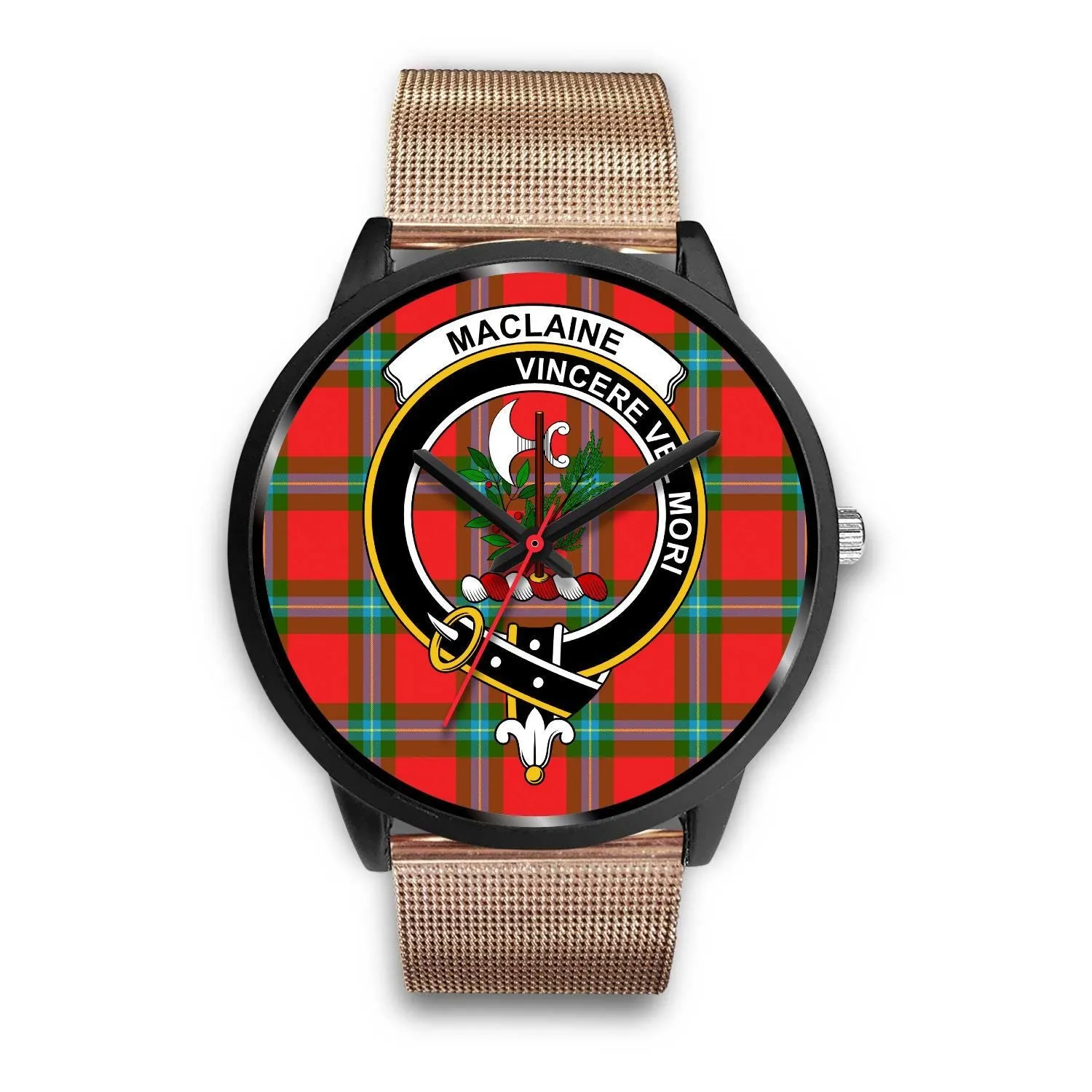 MacLaine Of Loch Buie Clan Badge Tartan Black Watch
