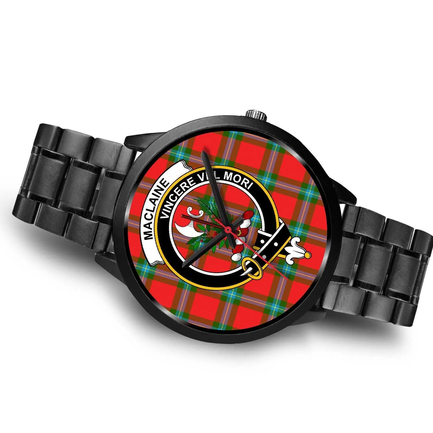 MacLaine Of Loch Buie Clan Badge Tartan Black Watch
