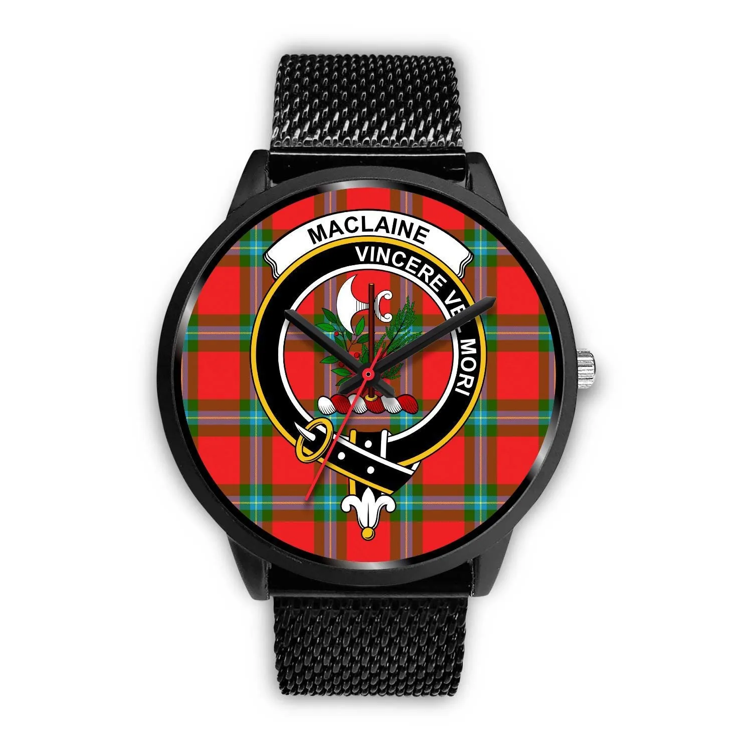 MacLaine Of Loch Buie Clan Badge Tartan Black Watch
