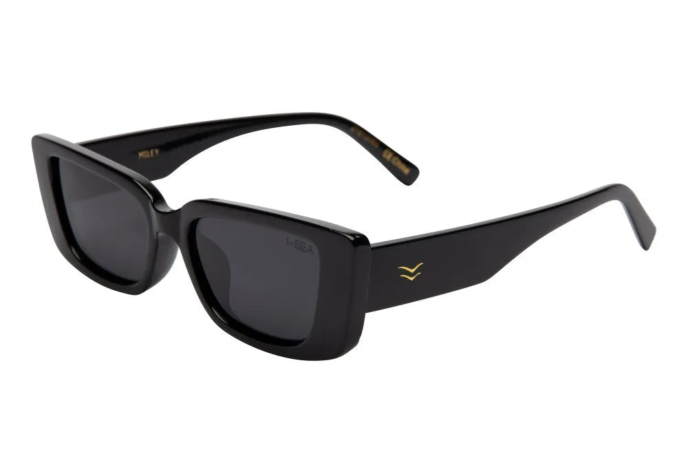 Miley Polarized Sunglasses, Black/Smoke | I-SEA