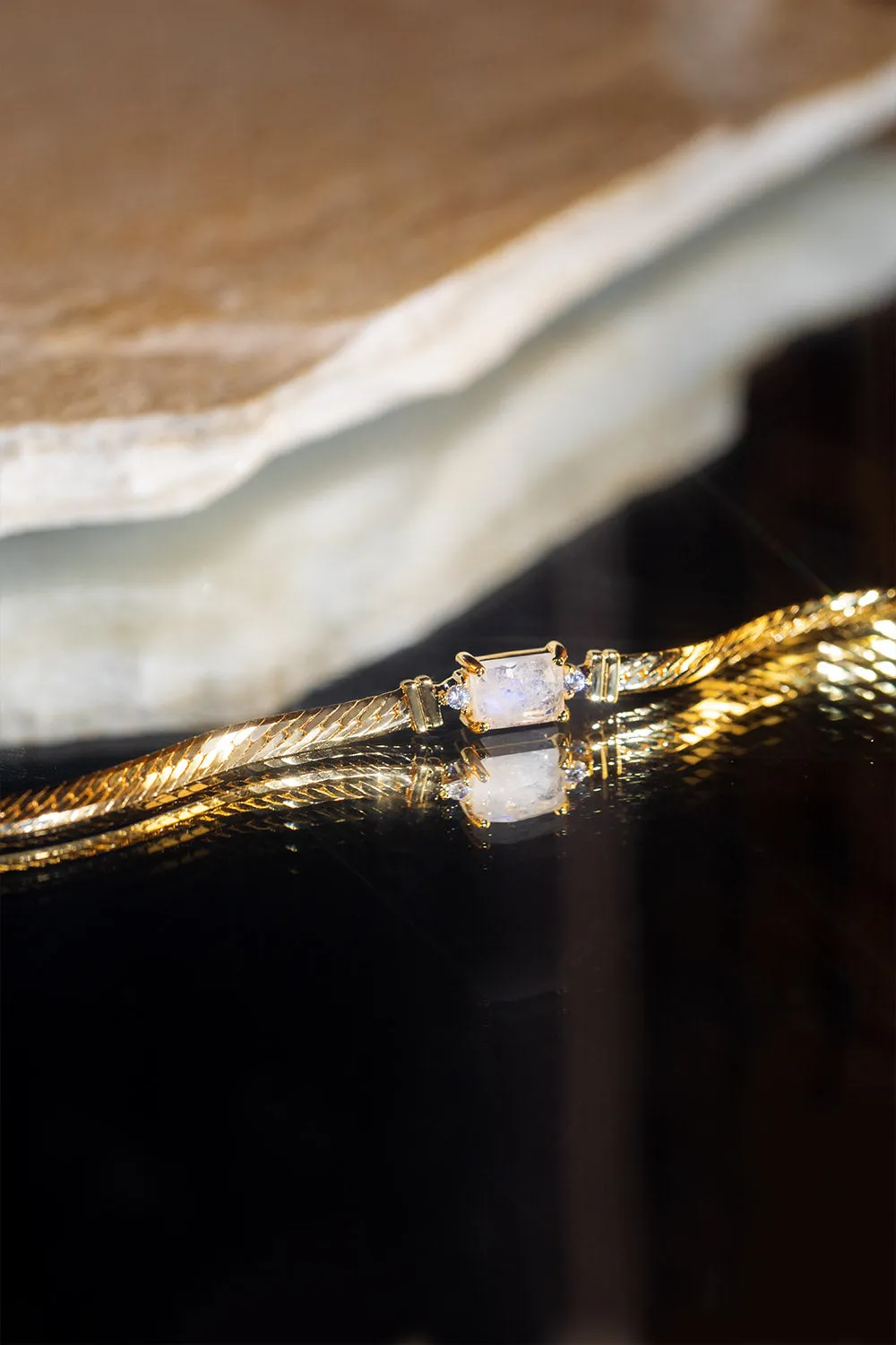 Moonstone Intuition Choker 14K Gold Plated