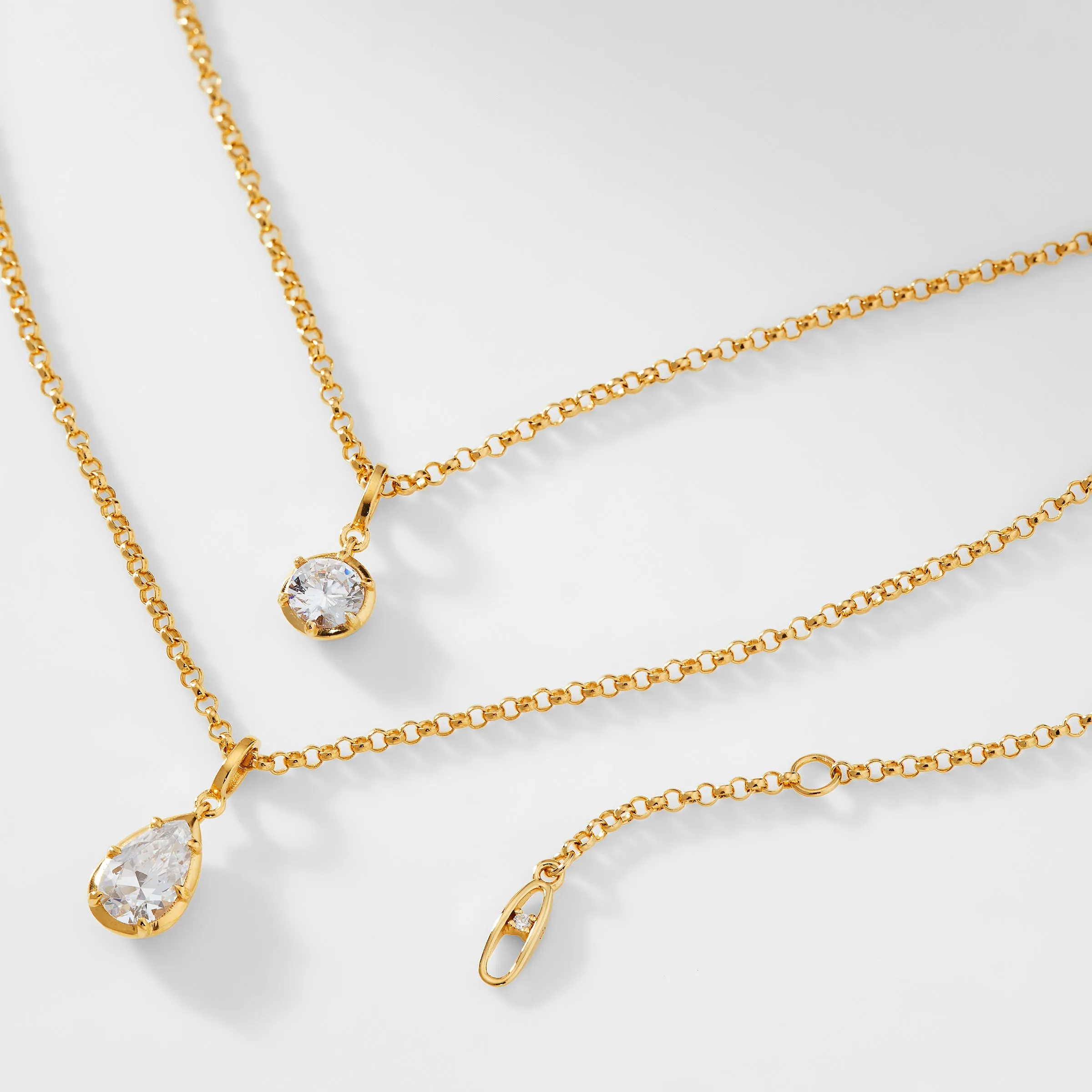 MUSE CZ DOUBLE LAYERED NECKLACE