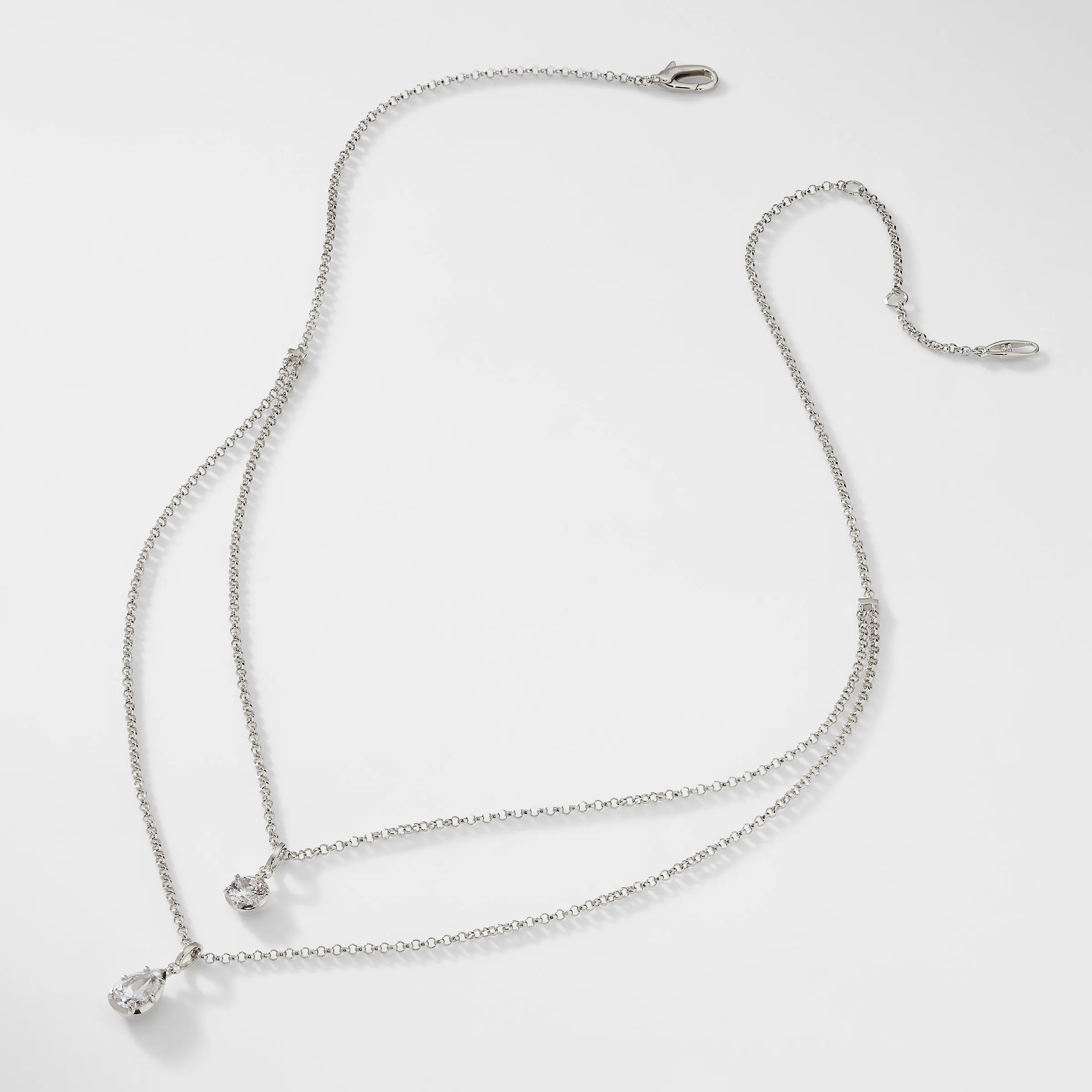 MUSE CZ DOUBLE LAYERED NECKLACE