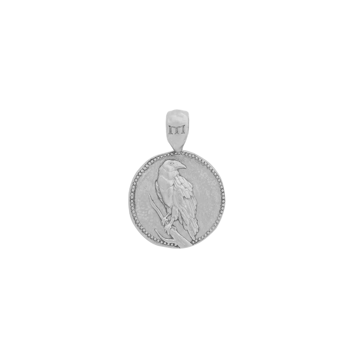 Raven Pendant - White Gold