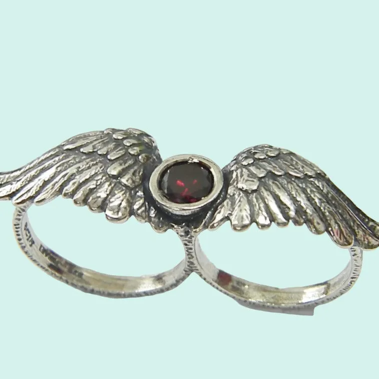 Ring for Woman - Fly High in Style: Sterling Silver Wings Ring for a Touch of Elegance
