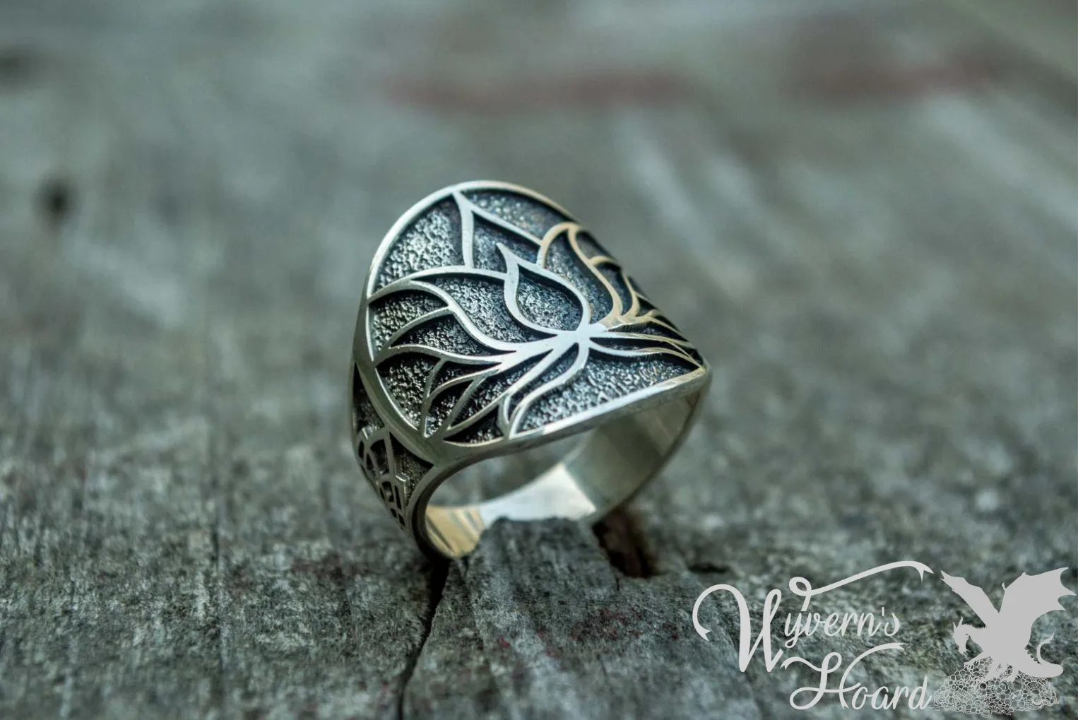 Sacred Lotus Sterling Silver Ring