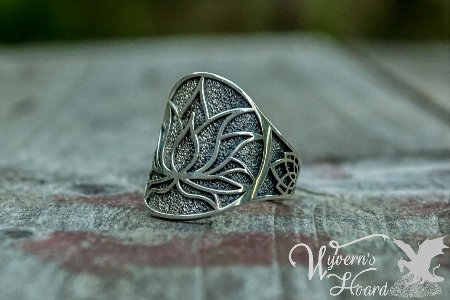 Sacred Lotus Sterling Silver Ring