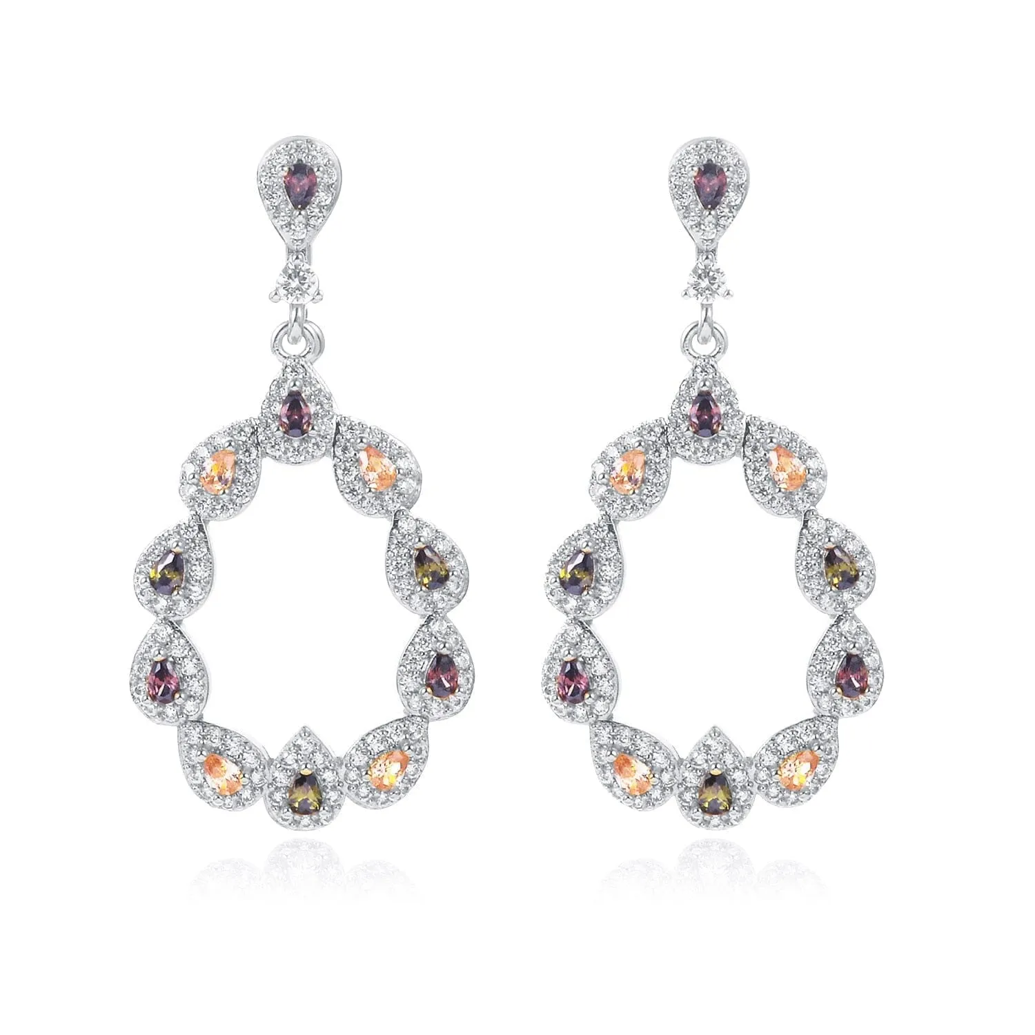 Stunning Fashion Colorful Crystal Drop Flash Earrings
