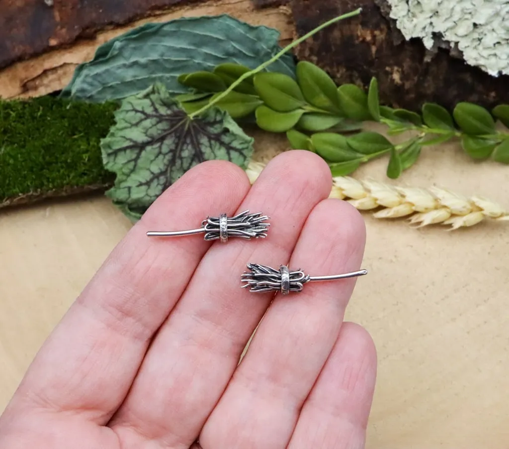 Tiny Witches Broom Earrings