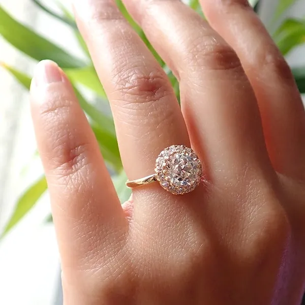 Vintage Diamond Engagement Ring, Old Euro 2.16ct