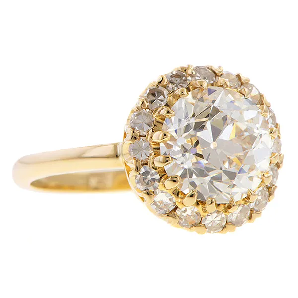 Vintage Diamond Engagement Ring, Old Euro 2.16ct