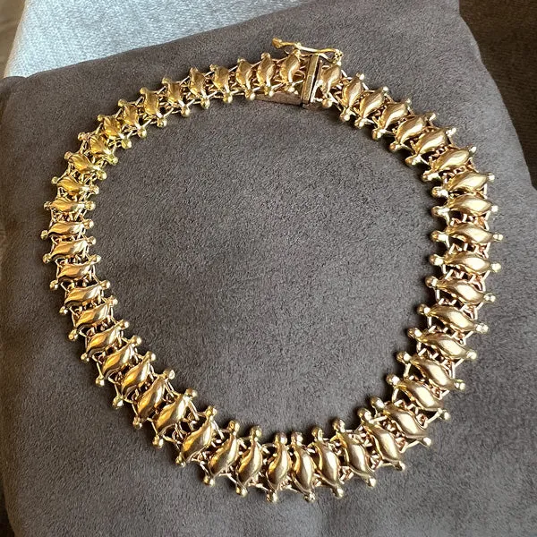 Vintage Fancy Link Gold Bracelet
